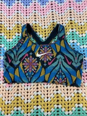 Nike Dri Fit 3X Femme Print Needlepoint Floral Performance Support Bra